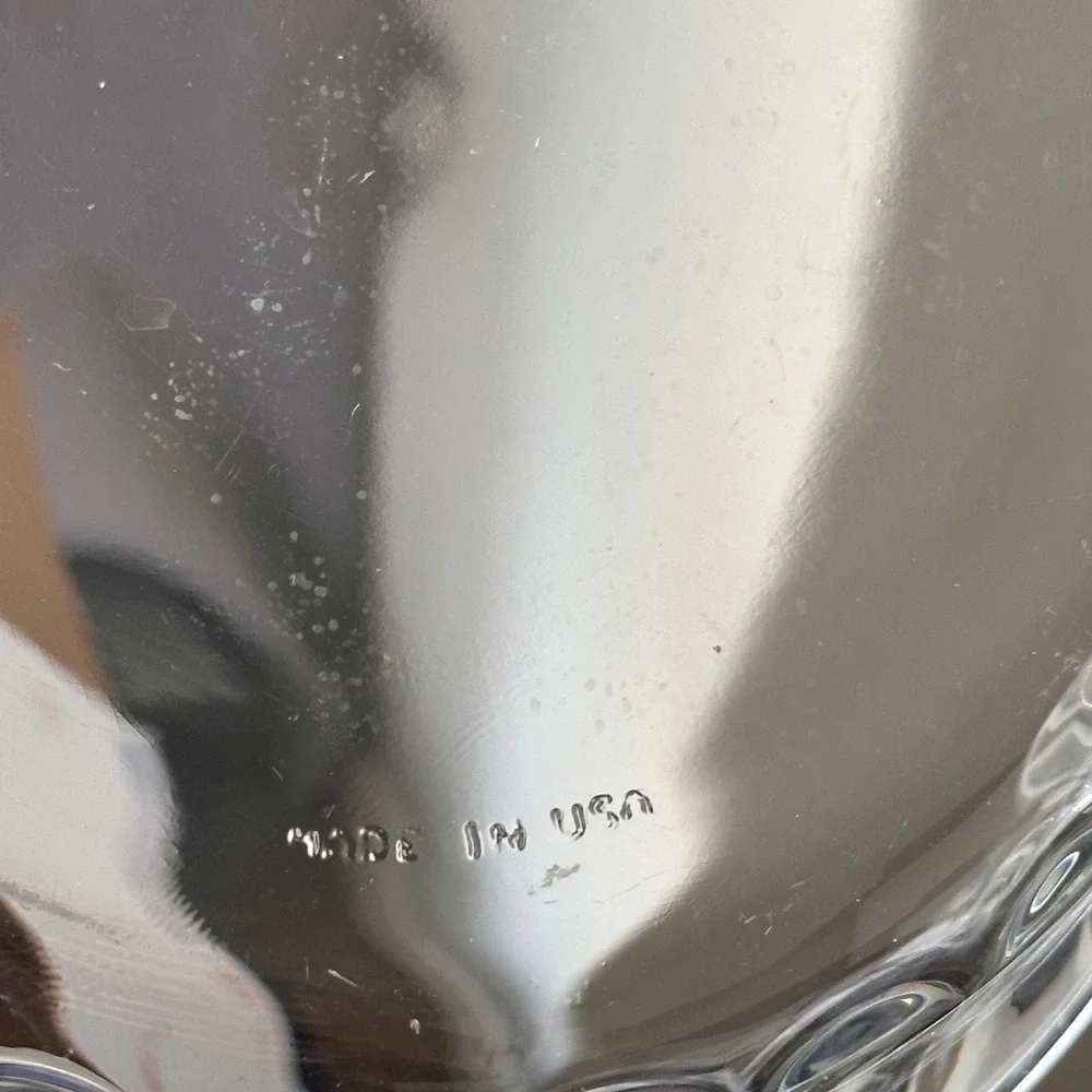 VTG Large Serving Bowl Clear‎ Glass Baking Dish Paneled Sides 7